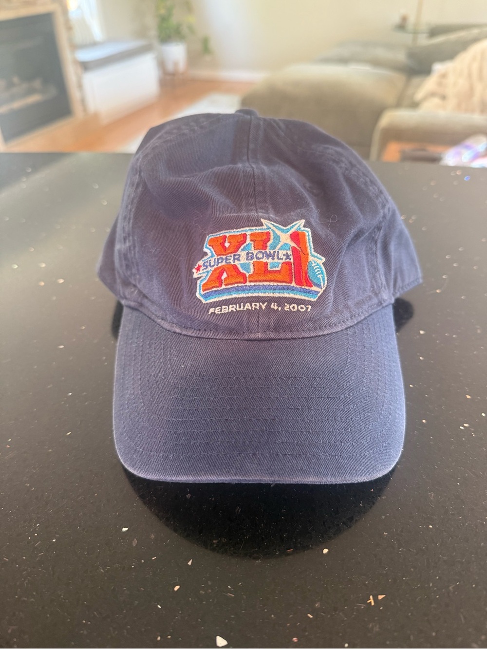 Navy Super Bowl XLI Embroidered Hat